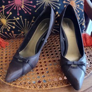 Merona High Heels 9.5 M Brown Ribbon Bows